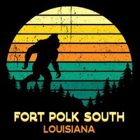 Retro Bayou Fort Polk South Louisiana Bigfoot Souvenir Premium T-Shirt