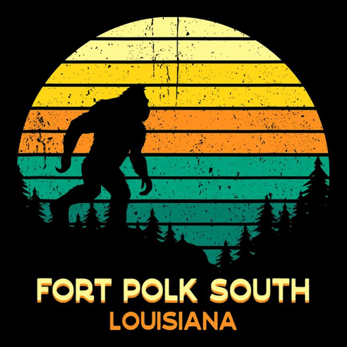 Retro Bayou Fort Polk South Louisiana Bigfoot Souvenir Premium T-Shirt