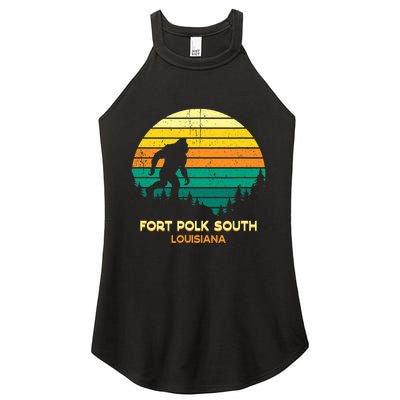 Retro Bayou Fort Polk South Louisiana Bigfoot Souvenir Women's Perfect Tri Rocker Tank