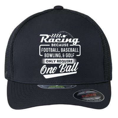 Racing Because Funny Drag Racer Race Car Drag Racing Flexfit Unipanel Trucker Cap