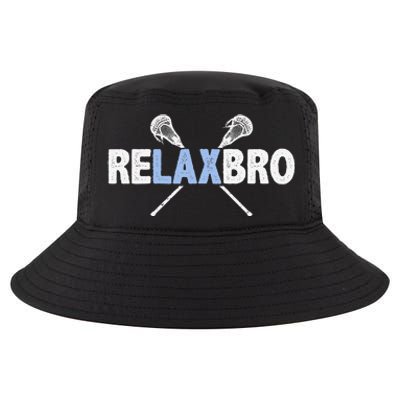 Relax Bro Funny Lacrosse Player Lax Lover Joke Cool Comfort Performance Bucket Hat