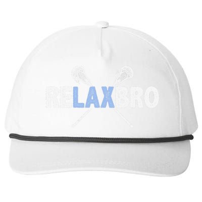 Relax Bro Funny Lacrosse Player Lax Lover Joke Snapback Five-Panel Rope Hat