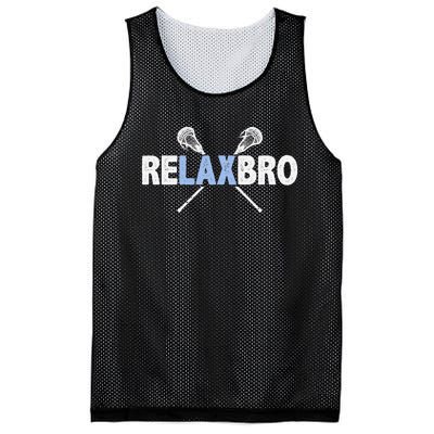 Relax Bro Funny Lacrosse Player Lax Lover Joke Mesh Reversible Basketball Jersey Tank