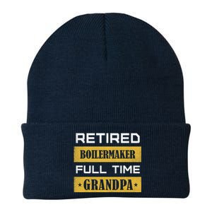 Retired Boilermaker Full Time Grandpa Knit Cap Winter Beanie