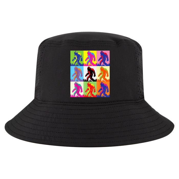 Retro Bigfoot , Funny Pop Art Bigfoot Cool Comfort Performance Bucket Hat