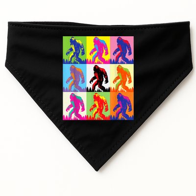 Retro Bigfoot , Funny Pop Art Bigfoot USA-Made Doggie Bandana