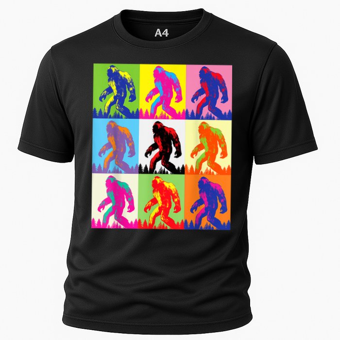 Retro Bigfoot , Funny Pop Art Bigfoot Cooling Performance Crew T-Shirt