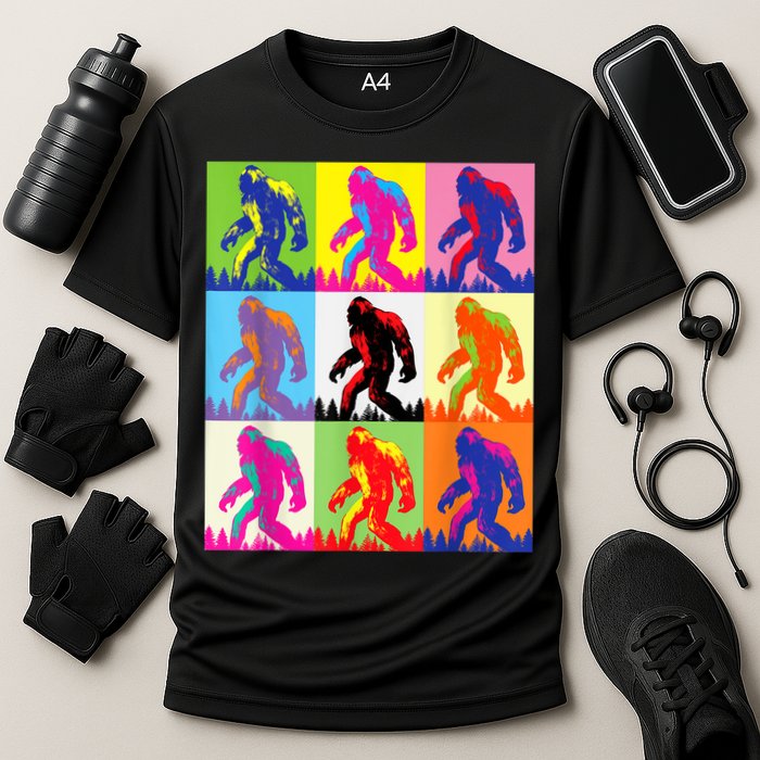 Retro Bigfoot , Funny Pop Art Bigfoot Cooling Performance Crew T-Shirt