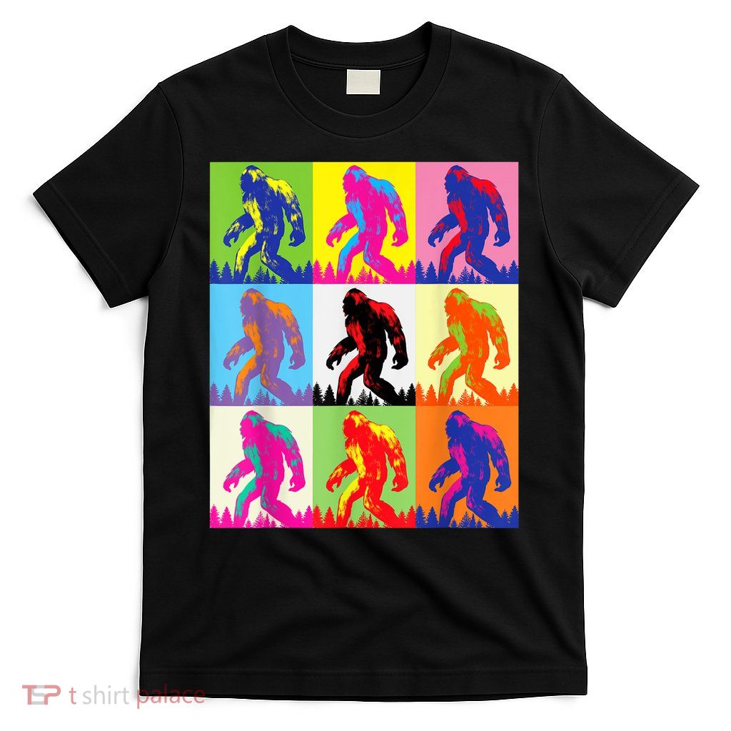 Retro Bigfoot , Funny Pop Art Bigfoot T-Shirt