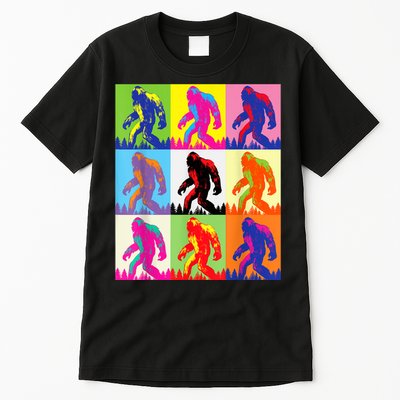 Retro Bigfoot , Funny Pop Art Bigfoot Tall T-Shirt