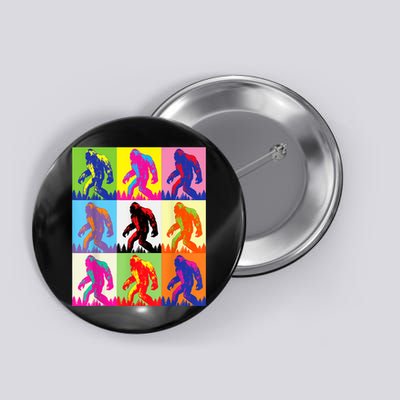 Retro Bigfoot , Funny Pop Art Bigfoot Button