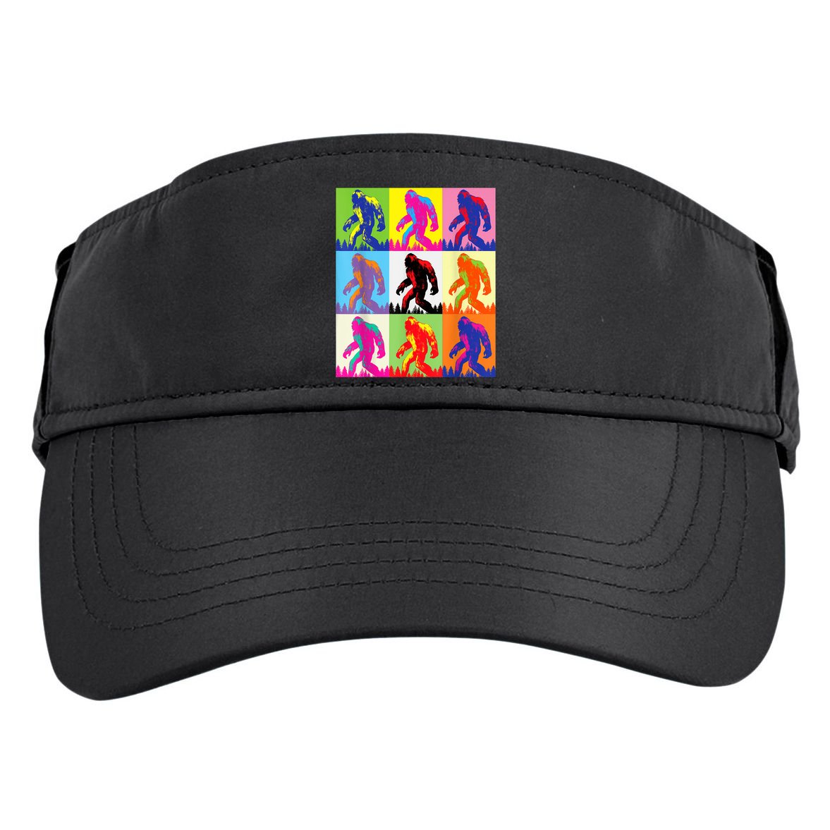 Retro Bigfoot , Funny Pop Art Bigfoot Adult Drive Performance Visor