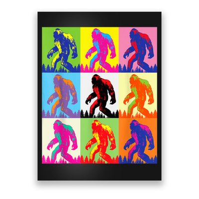 Retro Bigfoot , Funny Pop Art Bigfoot Poster
