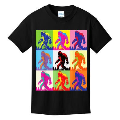 Retro Bigfoot , Funny Pop Art Bigfoot Kids T-Shirt
