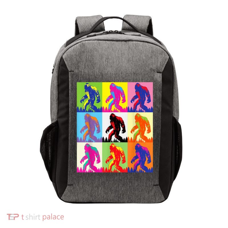 Retro Bigfoot , Funny Pop Art Bigfoot Vector Backpack