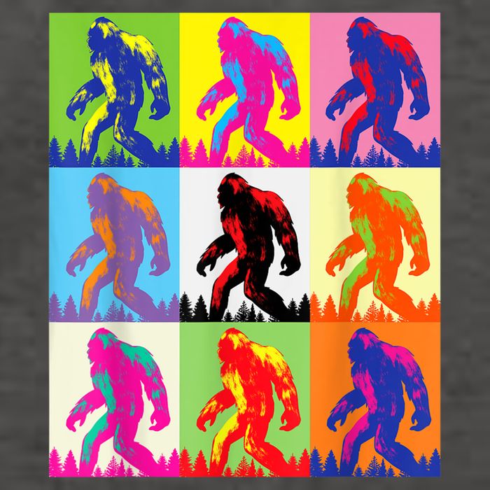 Retro Bigfoot , Funny Pop Art Bigfoot Vector Backpack