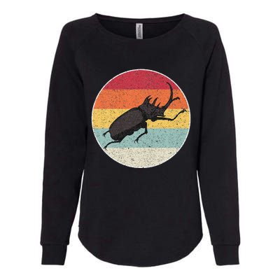 Rhinoceros Beetle Fighting Beetle Kabutomushi Womens California Wash Sweatshirt