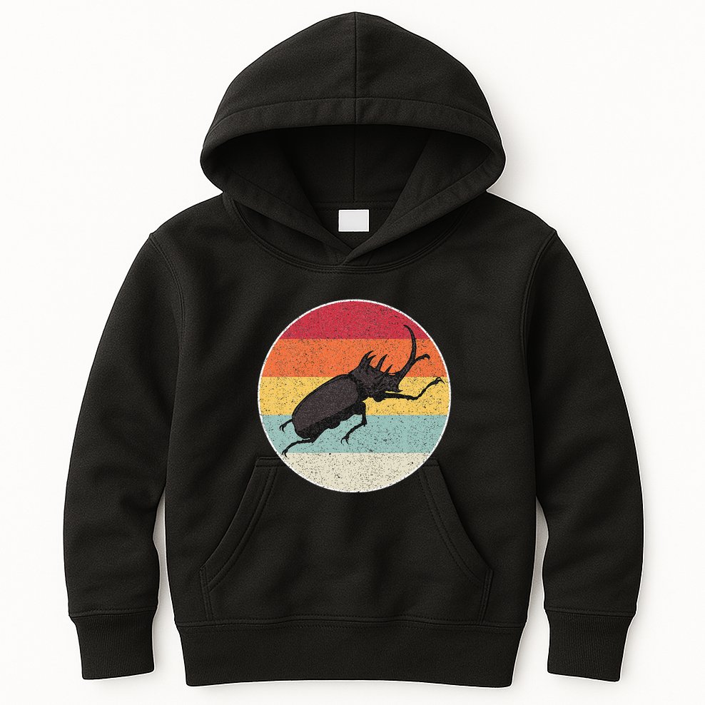 Rhinoceros Beetle Fighting Beetle Kabutomushi Kids Hoodie