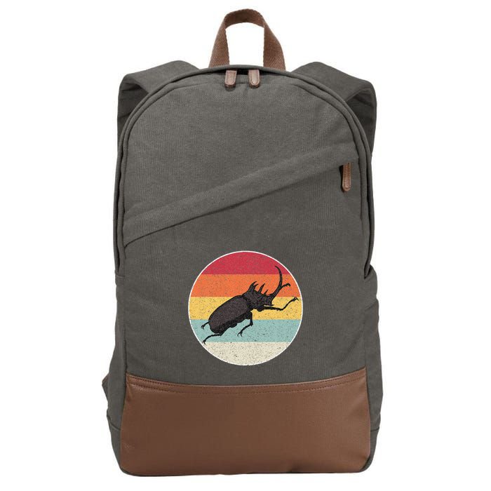 Rhinoceros Beetle Fighting Beetle Kabutomushi Cotton Canvas Backpack