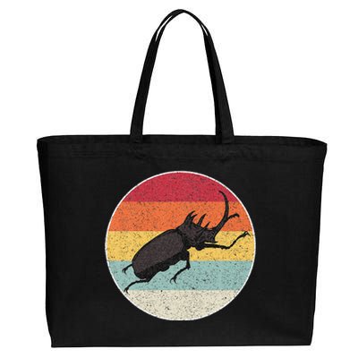 Rhinoceros Beetle Fighting Beetle Kabutomushi Cotton Canvas Jumbo Tote