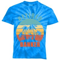 Retired Banker Funny Banking Happy Retiret Meaningful Gift Kids Tie-Dye T-Shirt