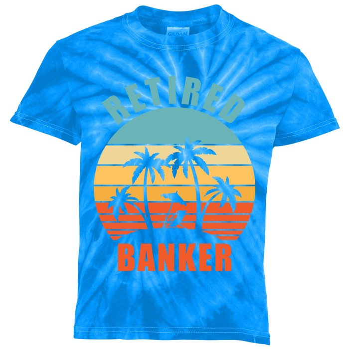 Retired Banker Funny Banking Happy Retiret Meaningful Gift Kids Tie-Dye T-Shirt