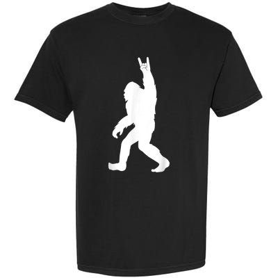 Retro Bigfoot , Funny Rock And Roll Bigfoot Garment-Dyed Heavyweight T-Shirt