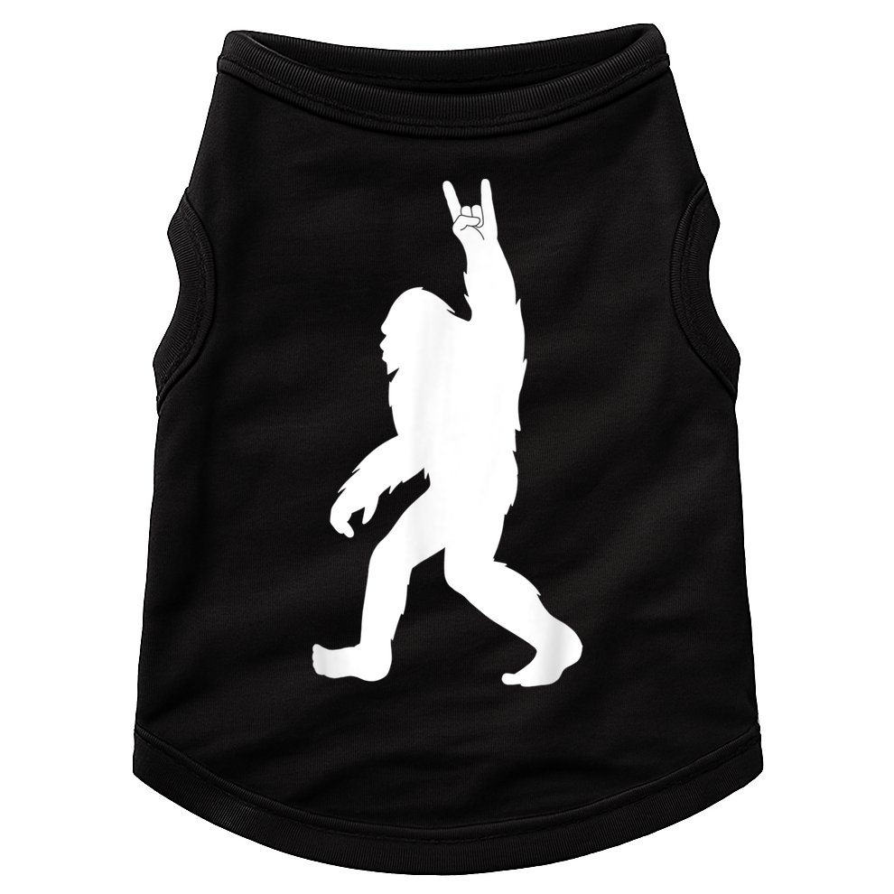 Retro Bigfoot , Funny Rock And Roll Bigfoot Doggie Tank