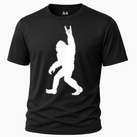 Retro Bigfoot , Funny Rock And Roll Bigfoot Cooling Performance Crew T-Shirt