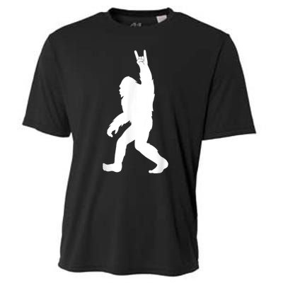 Retro Bigfoot , Funny Rock And Roll Bigfoot Cooling Performance Crew T-Shirt