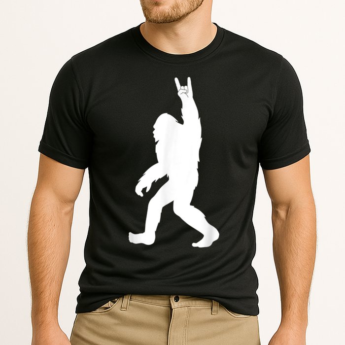 Retro Bigfoot , Funny Rock And Roll Bigfoot Cooling Performance Crew T-Shirt