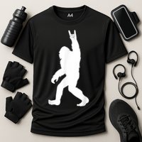 Retro Bigfoot , Funny Rock And Roll Bigfoot Cooling Performance Crew T-Shirt