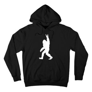 Retro Bigfoot , Funny Rock And Roll Bigfoot Hoodie