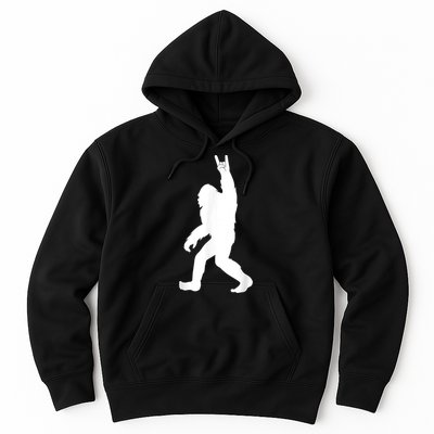 Retro Bigfoot , Funny Rock And Roll Bigfoot Hoodie