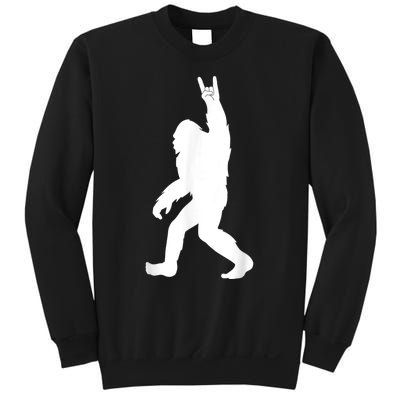 Retro Bigfoot , Funny Rock And Roll Bigfoot Sweatshirt