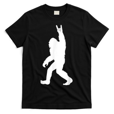 Retro Bigfoot , Funny Rock And Roll Bigfoot T-Shirt
