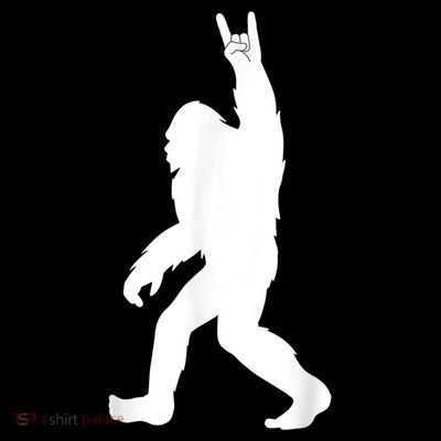 Retro Bigfoot , Funny Rock And Roll Bigfoot T-Shirt