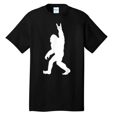 Retro Bigfoot , Funny Rock And Roll Bigfoot Tall T-Shirt