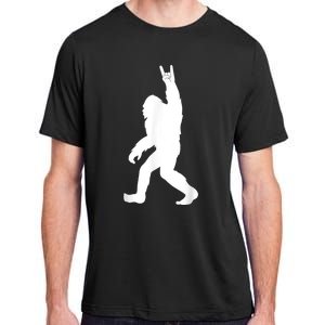 Retro Bigfoot , Funny Rock And Roll Bigfoot Adult ChromaSoft Performance T-Shirt