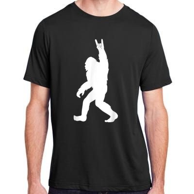 Retro Bigfoot , Funny Rock And Roll Bigfoot Adult ChromaSoft Performance T-Shirt