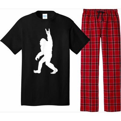 Retro Bigfoot , Funny Rock And Roll Bigfoot Pajama Set