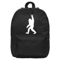 Retro Bigfoot , Funny Rock And Roll Bigfoot 16 in Basic Backpack