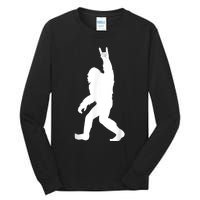 Retro Bigfoot , Funny Rock And Roll Bigfoot Tall Long Sleeve T-Shirt