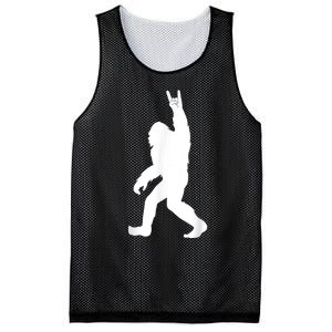 Retro Bigfoot , Funny Rock And Roll Bigfoot Mesh Reversible Basketball Jersey Tank