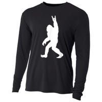 Retro Bigfoot , Funny Rock And Roll Bigfoot Cooling Performance Long Sleeve Crew