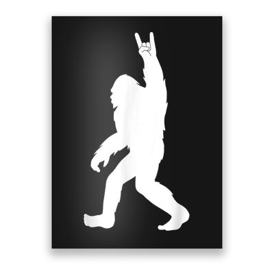Retro Bigfoot , Funny Rock And Roll Bigfoot Poster