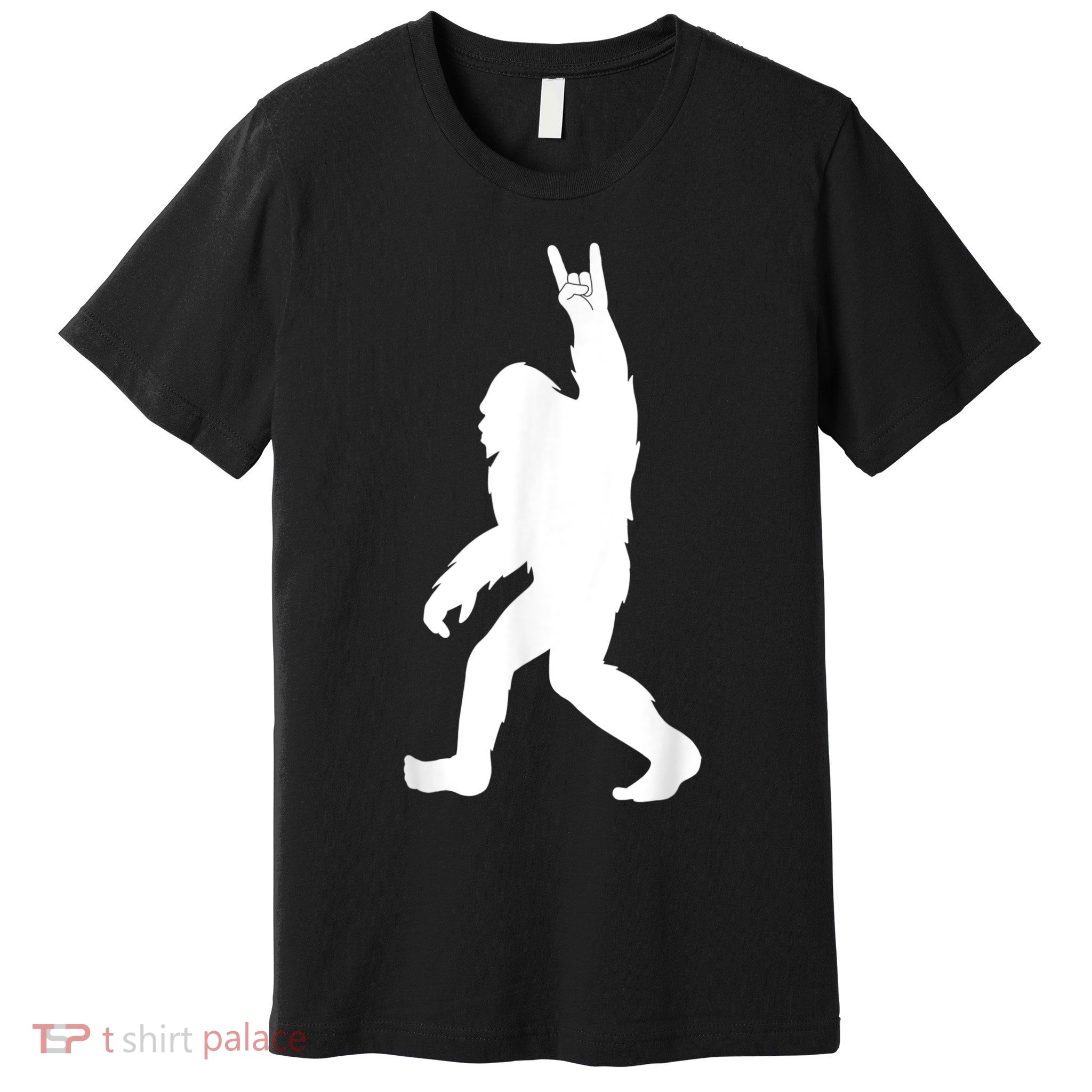 Retro Bigfoot , Funny Rock And Roll Bigfoot Premium T-Shirt