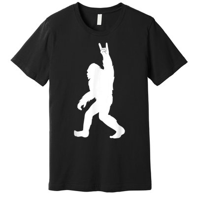 Retro Bigfoot , Funny Rock And Roll Bigfoot Premium T-Shirt