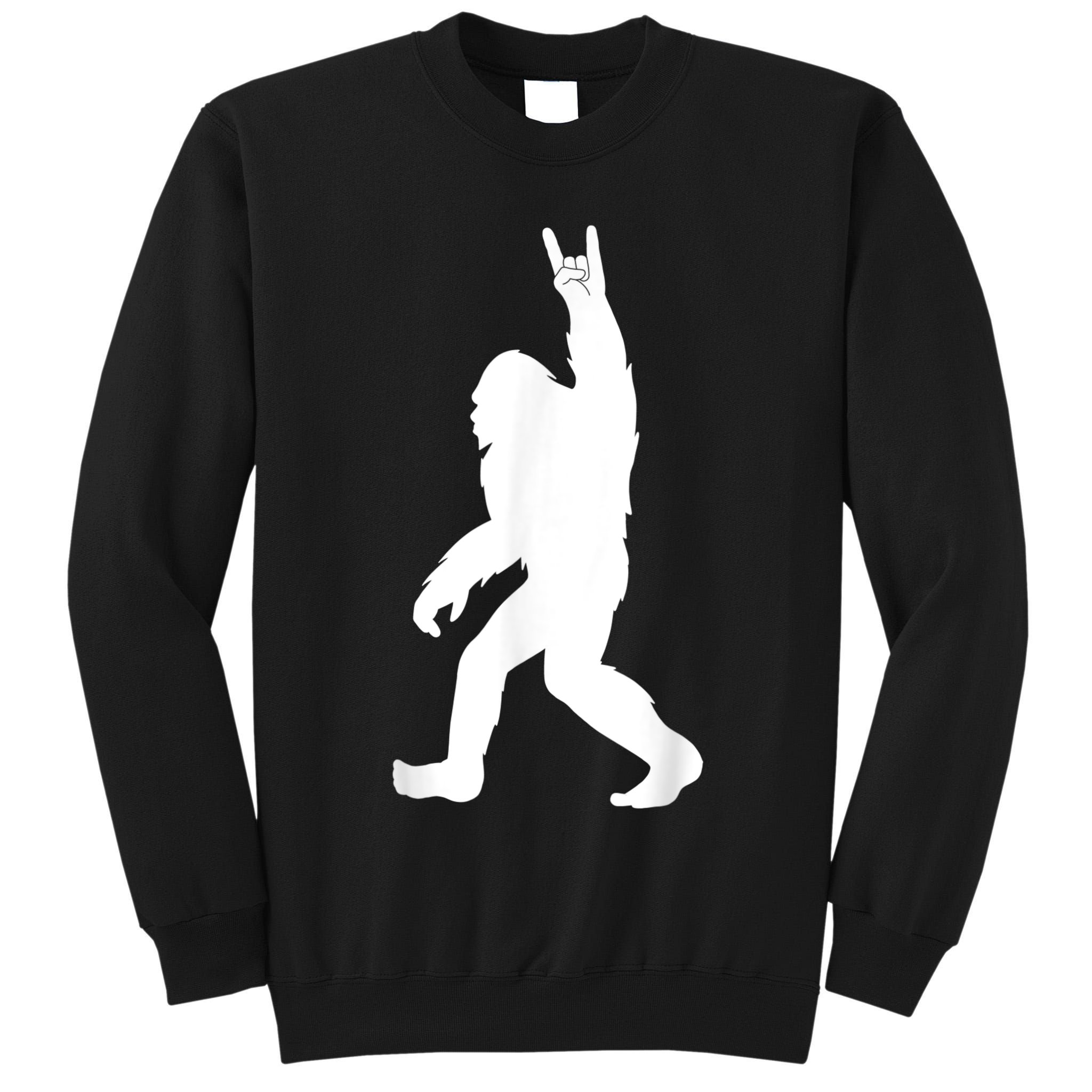 Retro Bigfoot , Funny Rock And Roll Bigfoot Tall Sweatshirt