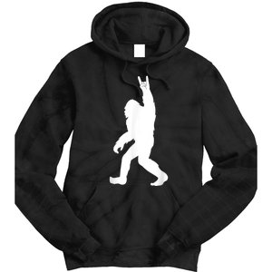 Retro Bigfoot , Funny Rock And Roll Bigfoot Tie Dye Hoodie